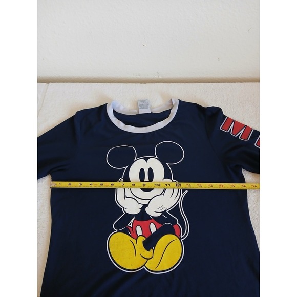 Disney Mickey Mouse Graphic Long Sleeve T-Shirt Top Women's Small Navy - Picture 8 of 13